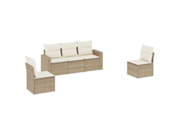Garden Sofa Set, Garden Sofa Sets Vidaxl Bege Rattan / Vime (n/a)