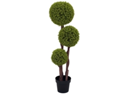Buxo Artificial Resistente Intempéries Decoração Exterior Verde Preto