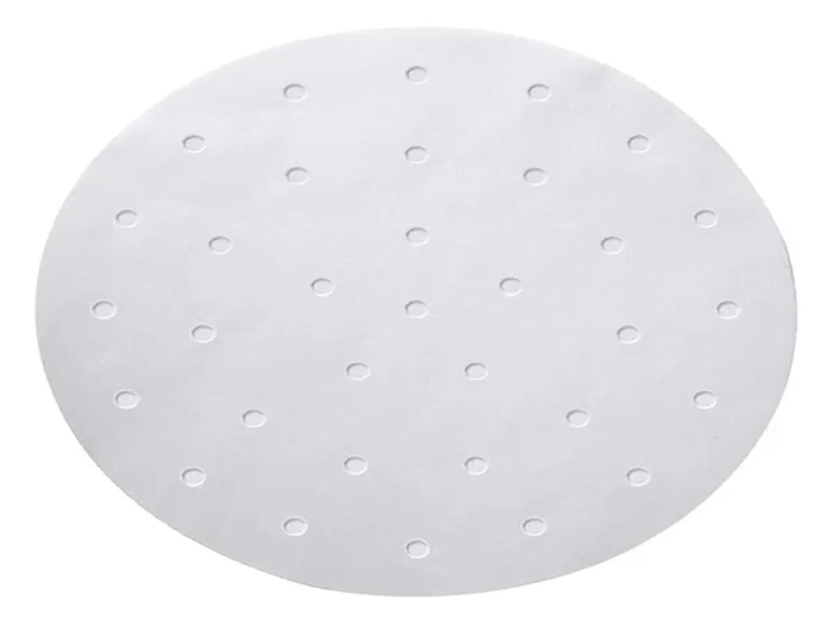 Papel para cozimento a vapor Lurelia, 100 folhas, quadrado, perfurado, branco, de bambu, para cozimento a vapor