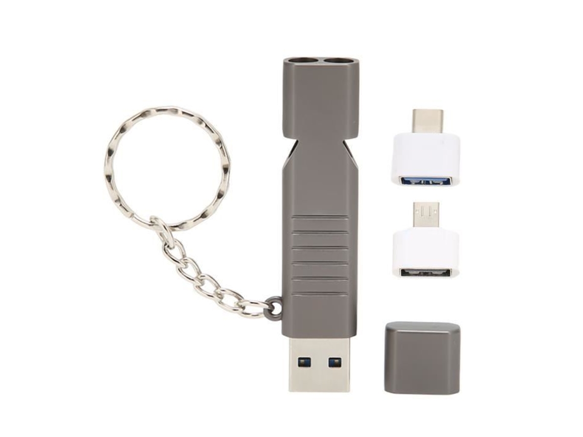 HURRISE Usb Memory Stick Sos Apito Usb Flash Drive U Disk Liga de Zinco Multifuncional À Prova D' Água Usb3.0 Som 120Db Com