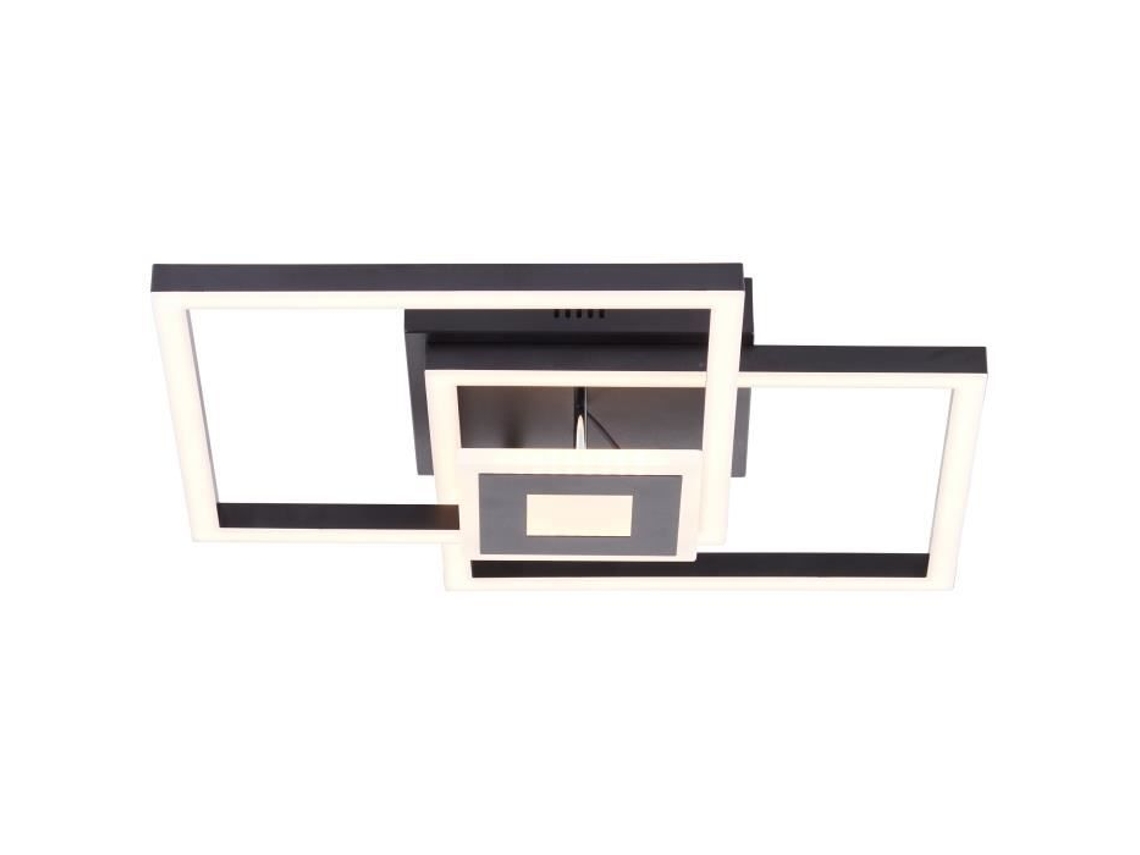 94700-06 Bre-Light Bray Plafon Led 40X40Cm Preto Metal Plástico Led Integrado 22 W Fluxo Luminoso: 2900Lm Cor Clara BRILLIANT