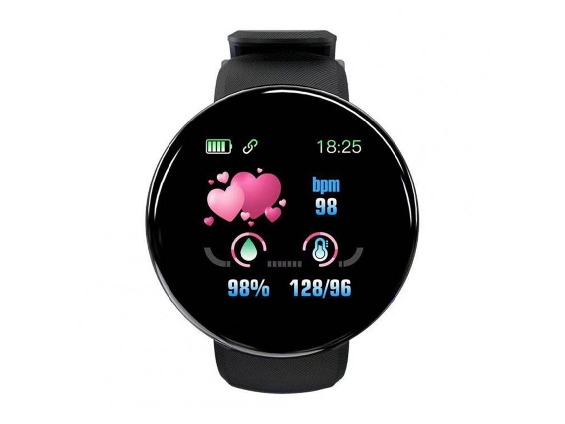 Smartwatch Ip65 À Prova D'Água Sports Fitness Compatível com Android Ios Preto