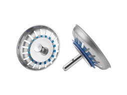 Colador de Fregadero de Acero Inoxidable Sus 304 Universal para Cocina, 80mm, 2 Piezas, Antiobstrucción