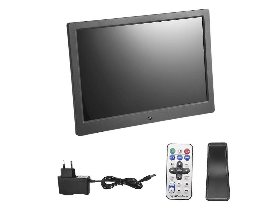 Porta-retratos digital Slowmoose de 12 polegadas com controle remoto sem fio, compatível com cartão SD/USB