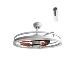 Ventoinha de Led Dc Agra 2*21W Cct 700Mm Prata CRISTALRECORD