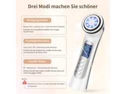 Massageador Facial Bestvite 5 Em 1 Aparelho Ultrassônico De Fotorejuvenescimento Radiofrequência E Fototerapia Led Antirrugas E