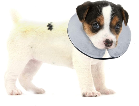 BENCMATE Colar Inflável Protetor para Cães e Gatos Colar de Recuperação em Cone Suave que não Bloqueia a Visão