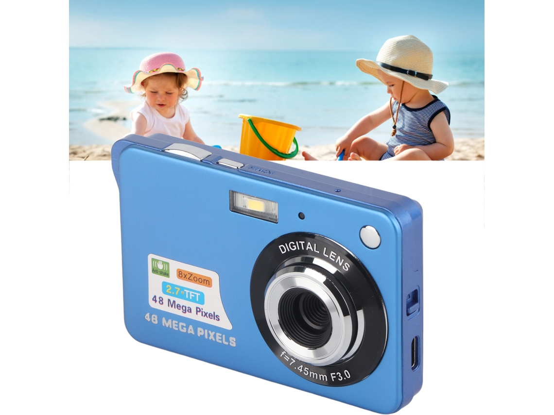 Câmera Digital 4k De 48 Mp, Tela Lcd De 2,7 Polegadas, Zoom De 8x, Câmera Antivibração Para Vlogs, Gravação Contínua Brilvibera