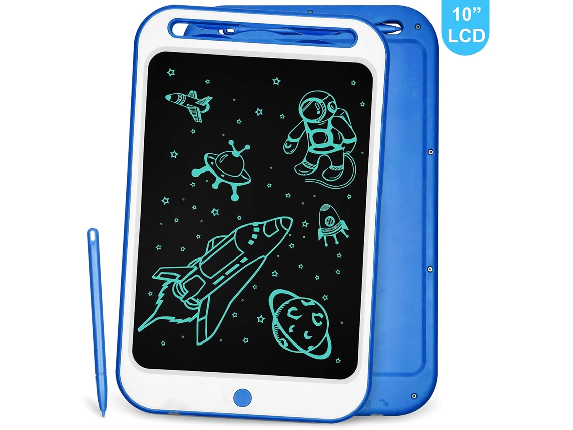 Quadro De Escrita Lcd, 10 Polegadas, Brinquedos Educativos, Desenho Eletrônico, Para Caligrafia E Rabiscos Crianças Adultos (azul Aquaforge