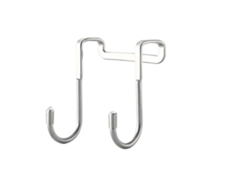 Gancho em forma de S duplo de aço inox para porta armário S/MARCA