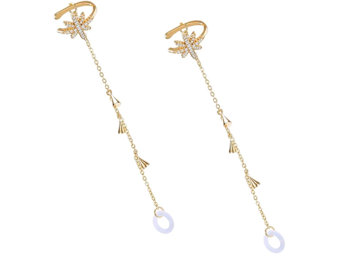 Toyandona Cordão Portátil E Fácil De Transportar Em Cobre Dourado Para Fones De Ouvido, Cordão Simples E