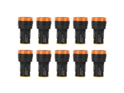 Luz Indicadora De Energia Led Berm 10pçs Ad16-22d/s 22mm 110v Com Capa Retardante A Chamas Pc