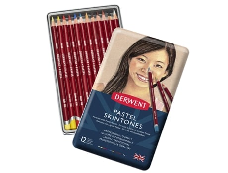 Lápis Pastel, 12 Tons de Pele