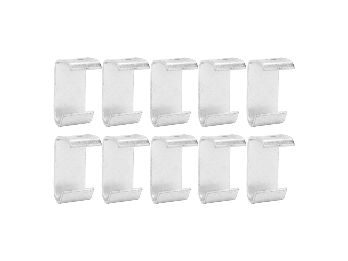 10 Ganchos de Aço C Galvanizados Anti roxa M8