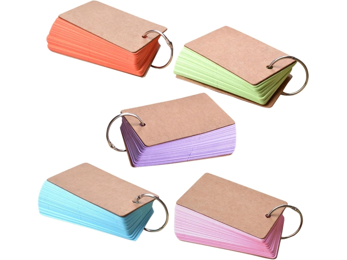 Carnet De Notes Coloré Lote De 5 Blocos Revisão De Estudo Com Anneaux Em Fer Para Estudantes