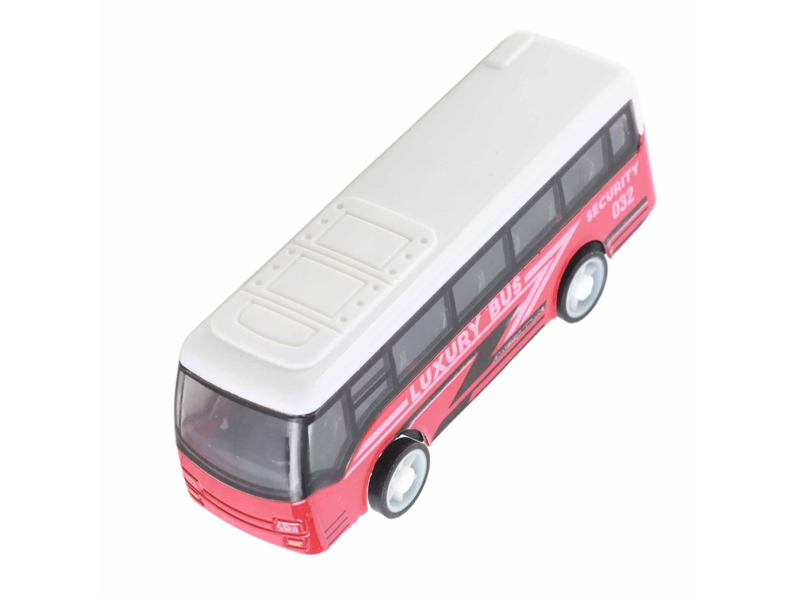 Modelo De Ônibus De Liga Estátua Interativa Pais E Filhos Sculptura Colecionável Vermelho