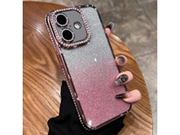 Capa De Tpu Para Iphone 16 - Glitter Degradê De Diamante