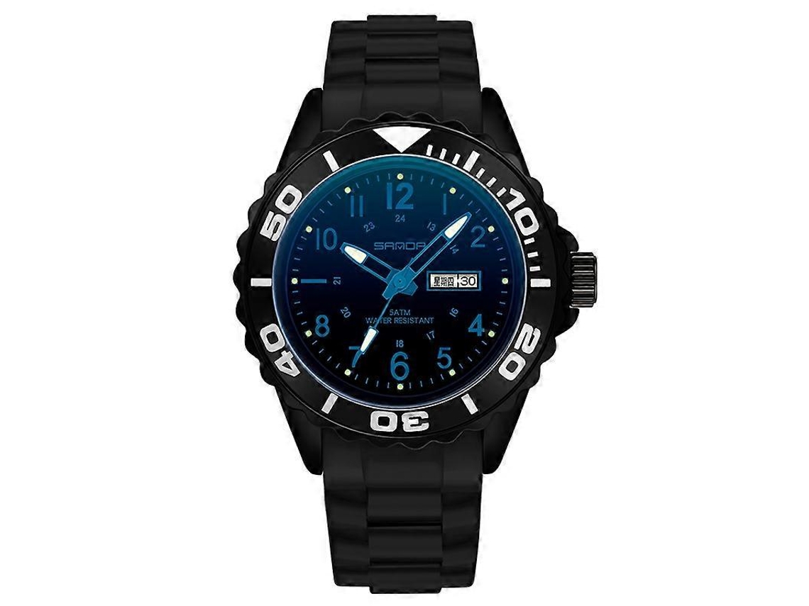 Relógio Eletrônico Feminino Sanda 1053 Com Pulseira De Tpu, Visor Duplo E À Prova D'água.