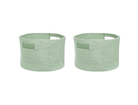 Conjunto de 2 cestas de algodón verde claro 20 cm CHINIOT