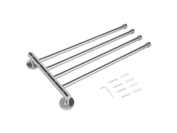 Suporte de Toalha de Parede Rotativo Aço Inoxidável para Banheiro e Cozinha Organizador