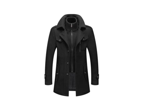 Casaco Dupla, Ultrafina De Homem Gigikill Curto Removível Gola Fit Negócios Lazer Cinzento (xl)