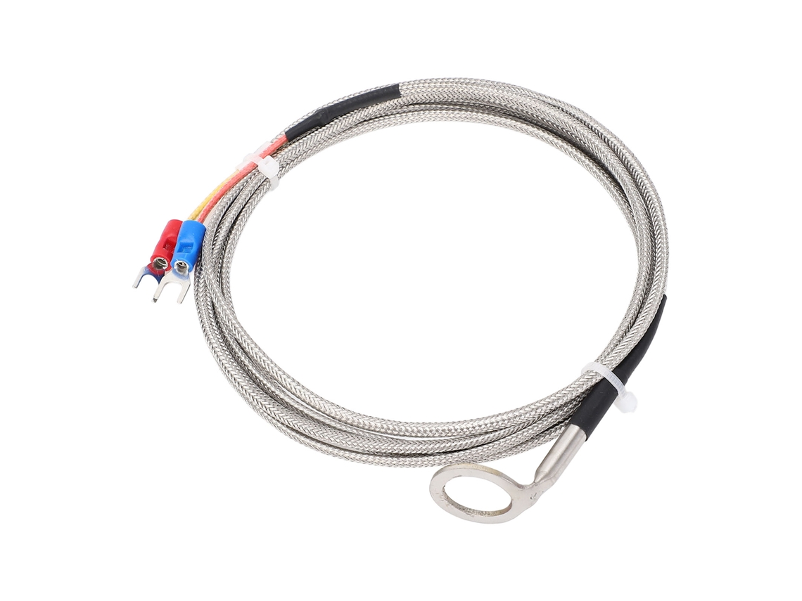 Sensor de Temperatura Termopar Tipo K Acero Inoxidable para Medición Cht Motor Automotriz Con Arandela 14mm 1m