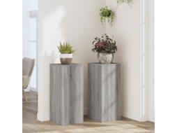 Vidaxl Suportes P/ Plantas 2 Pcs 30x30x70 Cm Derivados De Madeira