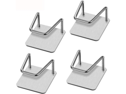 4 Portavasos Esponja De Cozinha, Portavasos Adhesivo De Aço Inoxidável 304 Para Pia, Design Anti-deslizante E Anti-roxo