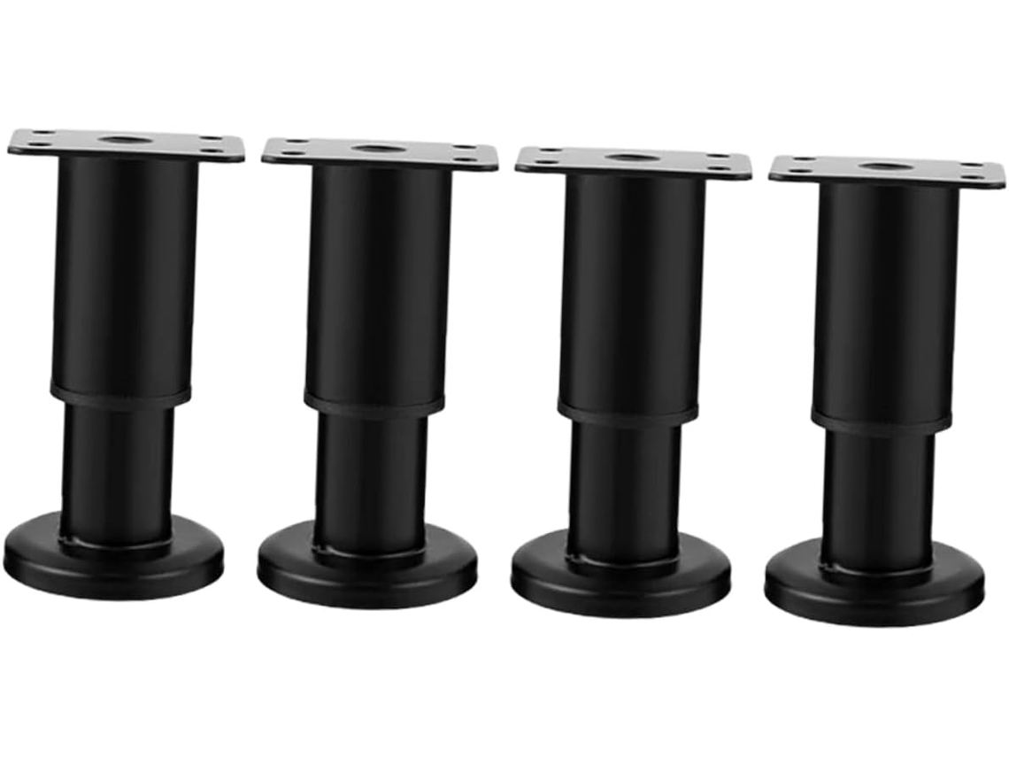 Ipetboom Conjunto De 4 Pés Móveis Ajustáveis Para Estrutura Cama, Extensor De Pés Mesa Para Uso Pesado Em Salas Jantar