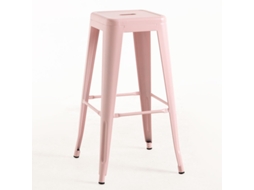 Banco Torix Alto 76 Cm - Algodão Doce Rosa