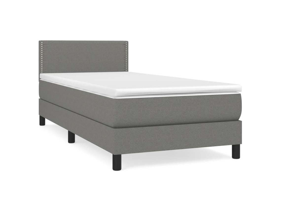 Box Spring Bed, Box Spring Beds Vidaxl Cinzeto Tecido (90 X 200 Cm)