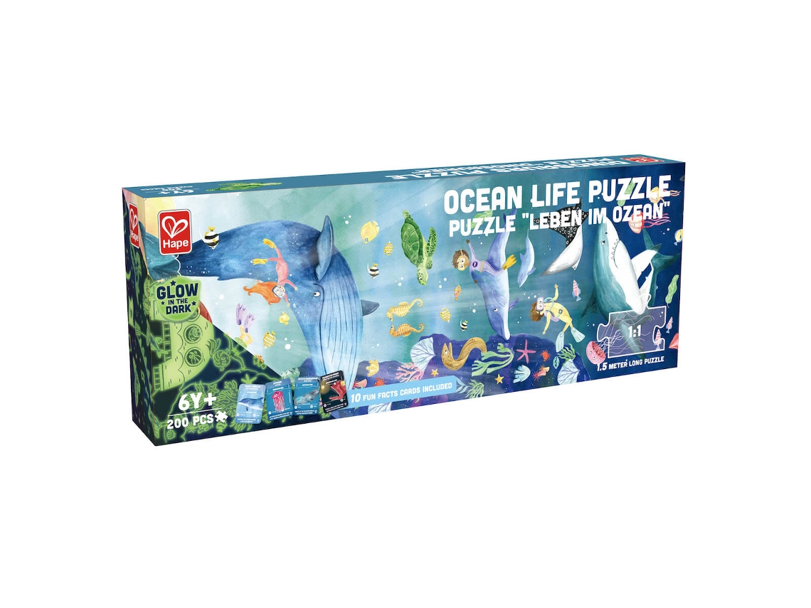 Quebra-cabeça Xxl 200 Peças Hape Vida Aquática