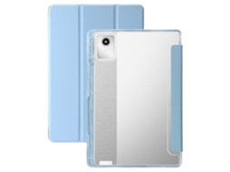 Capa De Couro Sintético Transparente Com 3 Dobras Em Acrílico Para Tablet Lenovo Tab M11 / Xiaoxin Pad 11 2024