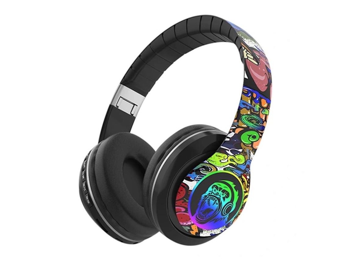 Fone De Ouvido Bluetooth Com Arco De Cabeça Fone De Ouvido Bluetooth Sem Fio Graffiti Live Fone De Ouvido B Brilvibera
