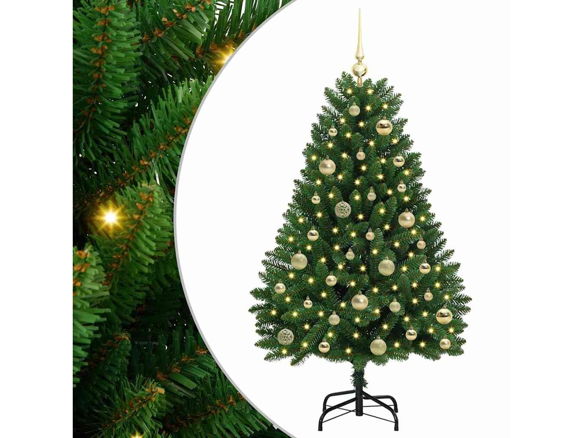 Conjunto 1 Árvore De Natal Artificial Vidaxl Verde Pvc (120 Cm)