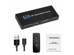 Divisor De Interface Multimídia De Alta Definição 4k 4 Entradas 1 Saída Comutador De Sinal Com Controle Remoto