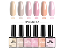 Esmalte Em Gel, Conjunto Com 6 Esmaltes Em Gel De Cor Sólida Em Vários Estilos.zh762 1 Yunzii