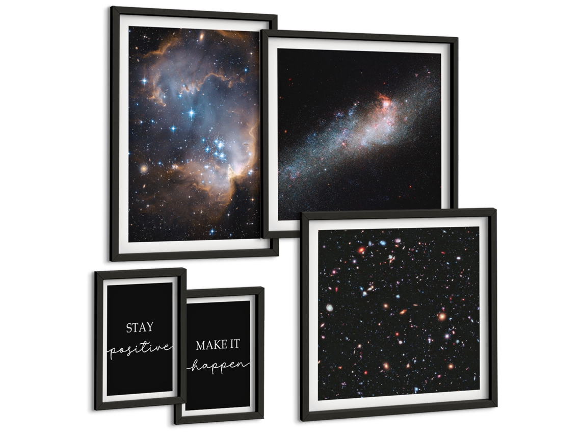 Conjunto De Pinturas Inspirações Espaciais Motivação Espelharte (5 Peças)