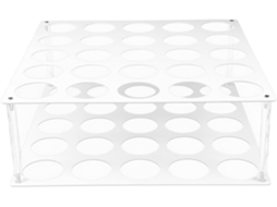 Organizador De Rolos Papel Em Acrílico Branco Com 25 Furos Grandes, Leve E Durável, Ideal Para Casa Ou Escritório