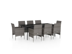 Garden Dining Set, Garden Dining Sets Vidaxl Cinzeto Rattan / Vime (200 Cm Table Length)