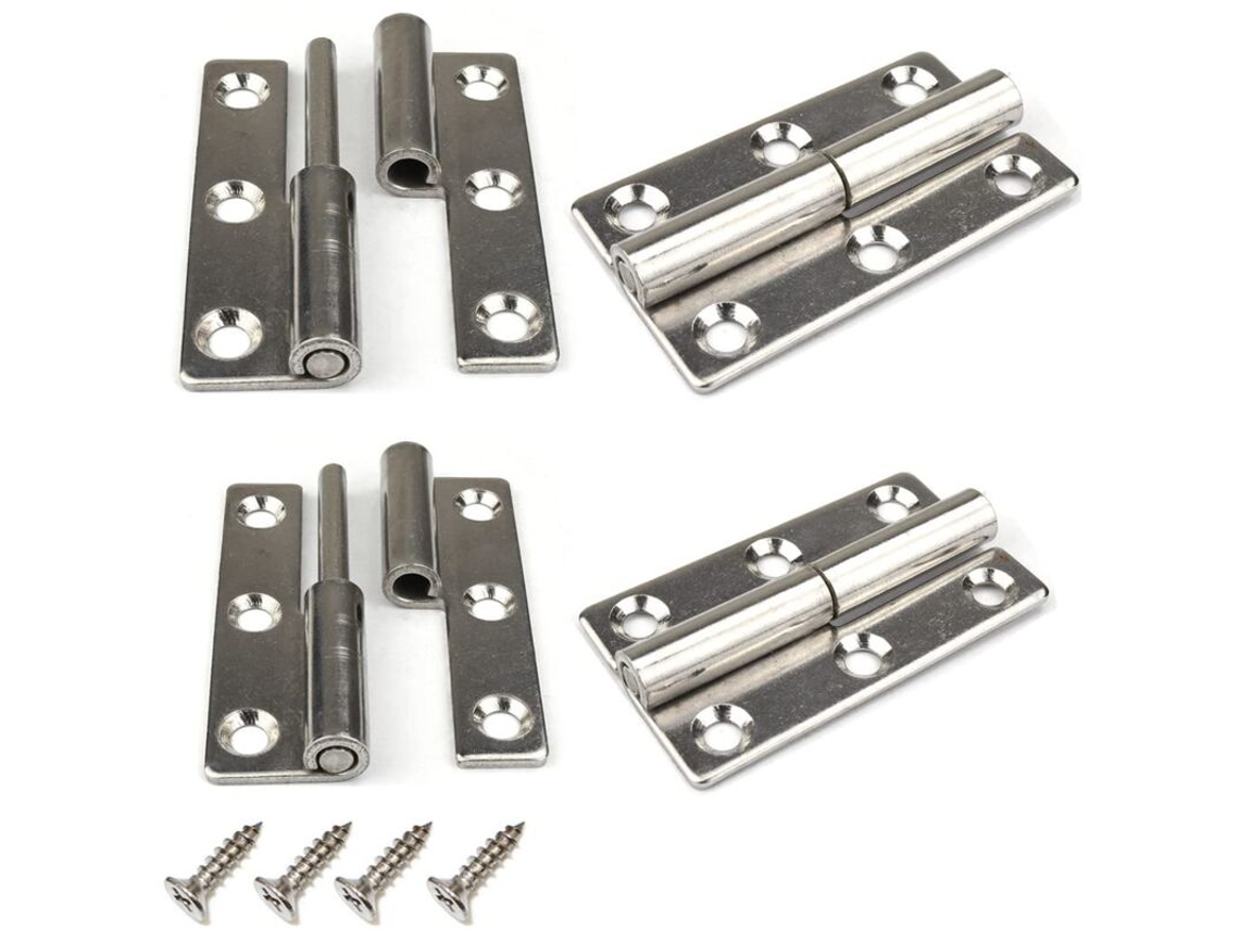 Conjunto De 4 Dobradiças Removíveis De 7, 6 Cm, 3 " Para Portas Internas E Externas, Em Aço Inoxidável 304