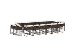 Garden Dining Set, Garden Dining Sets Vidaxl Marrom Rattan / Vime (n/a)