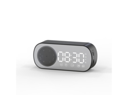 Reloj Despertador Con Altavoz Inteligente - Negro