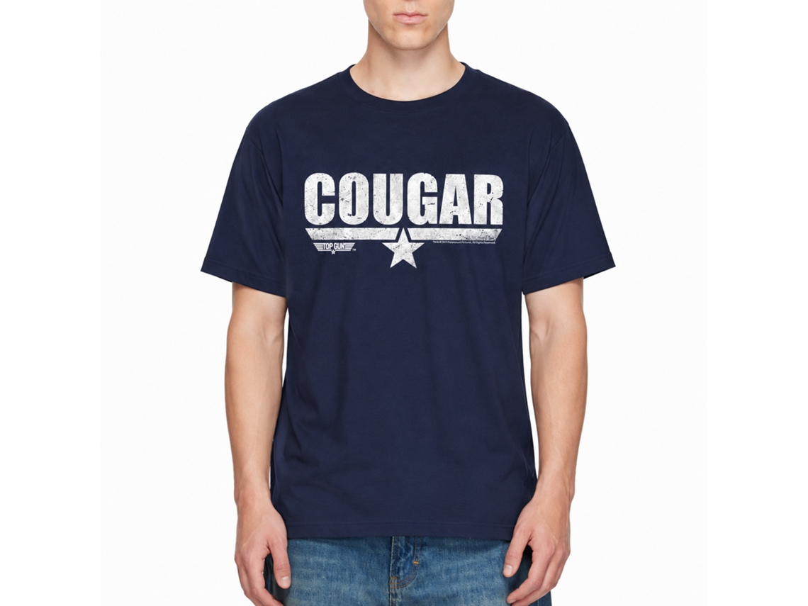Rockinstone Top Gun Movie Cougar Navy Adult T-shirt Size:m