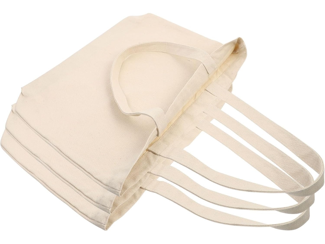 De 3 Sacolas De Lona 40x35x10 Cm, Bolsa De Ombro Simples, Pacote Grande