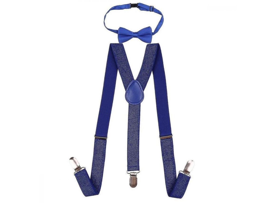 2026-lazo E Tirantes Elásticos Ajustáveis Para Crianças, Material Seda Poliéster, Cores Variadas, Tamanhos Para 1-16 Anos 85 Cm (12-16 Anos) Azul Real