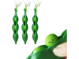 Pacote Edamame Chaveiro Fidget Toys Squeeze-A-Bean Puchi Puti Mugen Chaveiro Chaveiro Ervilha Brinquedos Soja Presente JEDBESETZT