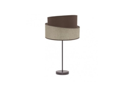Candeeiro De Mesa Alto Hara 1xe27 Castanho/castanho 66x35x35 Cm Fabrilamp