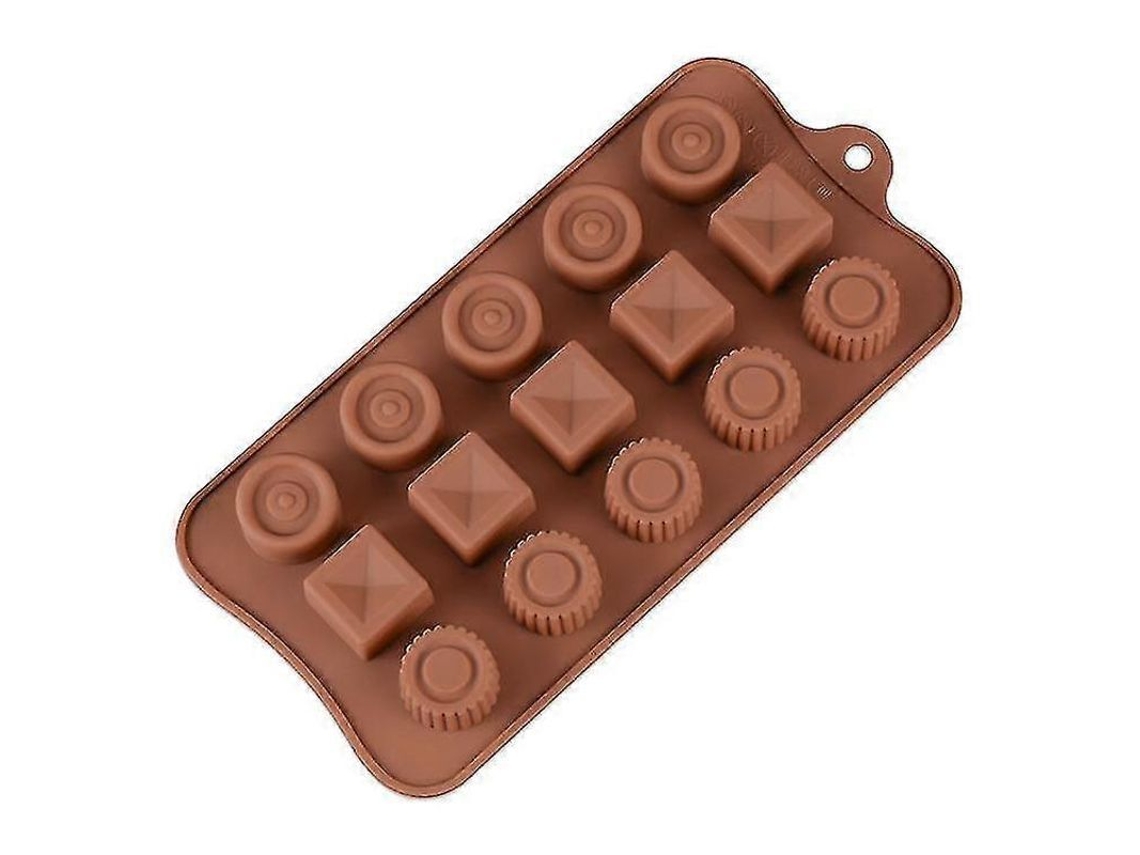 Molde De Silicona Alimentário Ecelen Com Linhas Quadradas, Cores Aleatórias Para Chocolate, Doces, Geleias E Cubos De Gelo C1 Estilo Múltiple