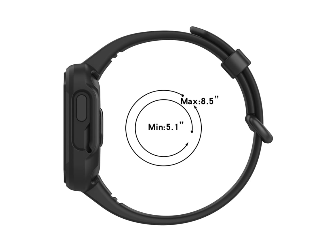 Pulseira, Compatível Com Redmi 1/ Mi Watch Lite/ 2/ Feita De Silicone Integrado, Preta E Monocromática.